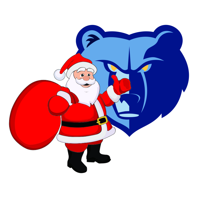 Memphis Grizzlies Santa Claus Logo iron on paper